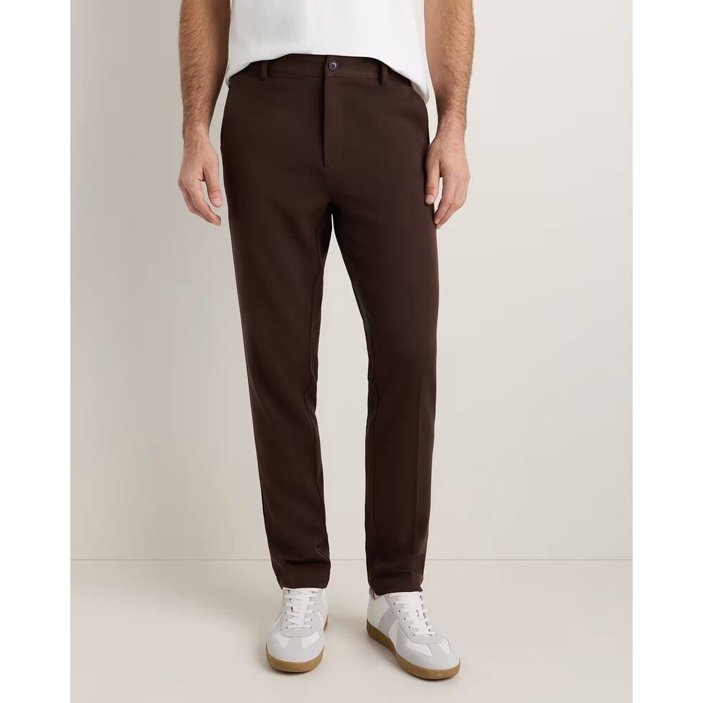 NWT Quince Mens Ultra Stretch 24/7 Smart Chino Pants 34x32 Chocolate Brown